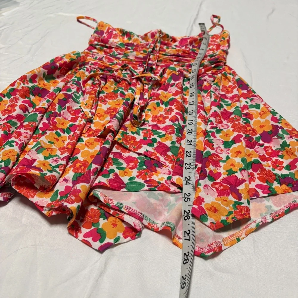 Princess Polly Barrett Mini Dress Multi Womens 2 Floral Ruched‎ Lower Impact - Picture 5 of 6